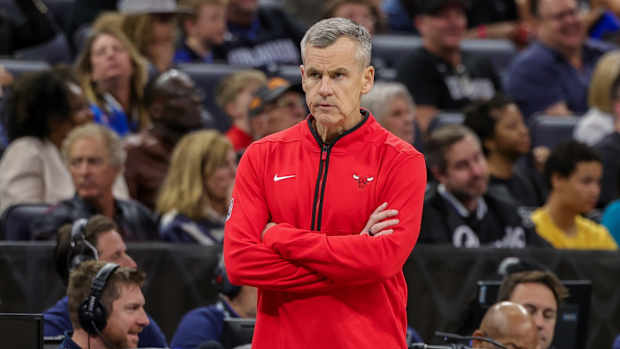 Chicago Bulls head coach Billy Donovan looks on during the first quarter against the Orlando Magic at KIA Center.